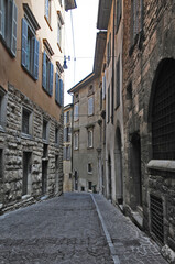 Fototapeta na wymiar Le strade di Bergamo Alta