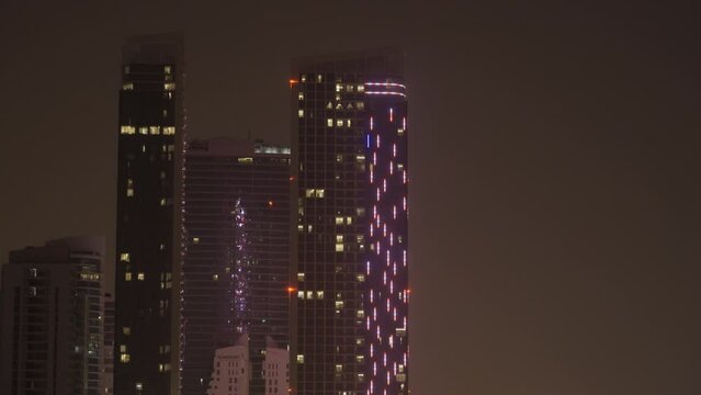 Manama Skyline At Nght, Bahrain