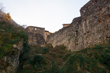 Naklejka premium The historic 12th century Castel Pieta near Calliano in Trentino-Alto Adige, north east Italy 
