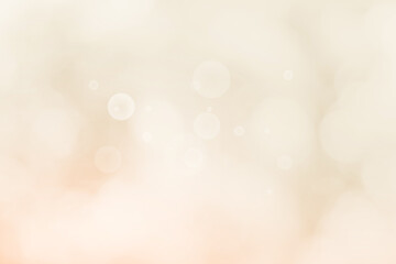 Abstract blurry cream color for background, Bokeh background. Festive defocused white lights blurred.
