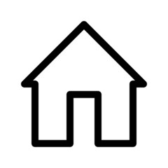 Home line icon. House outline sign. Editable stroke. Vector graphics