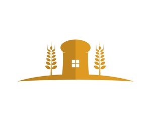 House of bread with wheat tree