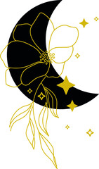 Celestial floral moon