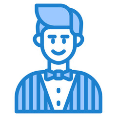 businessman blue style icon