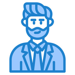 businessman blue style icon