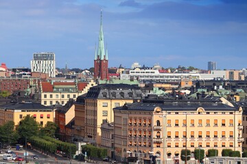 Fototapeta na wymiar Stockholm Norrmalm skyline