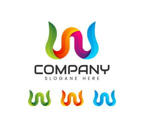 Modern letter w logo design. W Letter Business Logo Vector Design. Abstract emblem designs concept logos logotype element for template.