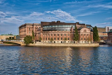 Fototapeta na wymiar Stockholm parliament HDR