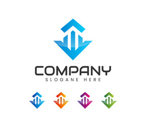 Real state business finance logo. Real estate logo design template ,House logo ,Building logo design concept ,Vector illustration