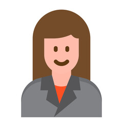 company employee flat style icon
