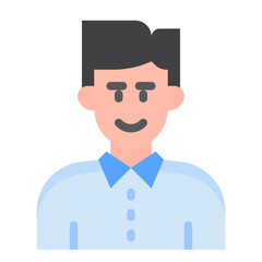 man flat style icon