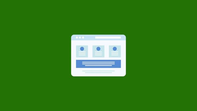 Web icon animation.4K motion animation