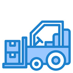 forklift blue style icon