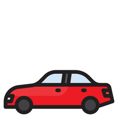 Fototapeta premium car color line style icon