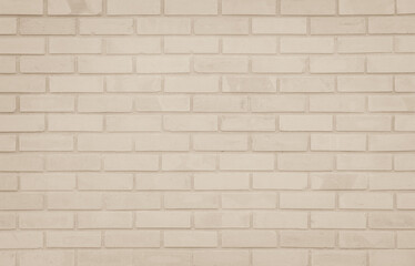 Cream and white brick wall texture background. Brickwork and stonework flooring interior rock old pattern design