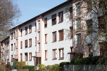 Moderne weiße Wohngebäude, Bremen, Deutschland