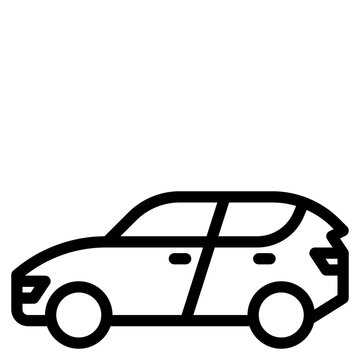black car side view outline clip art preview