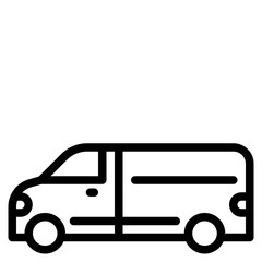 van outline style icon