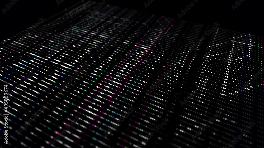 Poster abstract digital background science technology networks big data link 3d rendering.