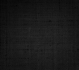Jute hessian sackcloth canvas woven texture pattern background in light black color blank empty.	