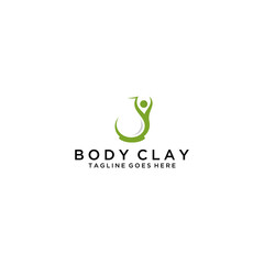 Body and clay natural logo sign design