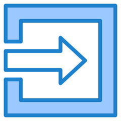 arrows blue style icon