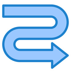 Obraz premium direction blue style icon