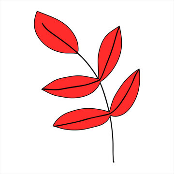 red leaves on black stem clip art preview
