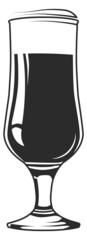 Beer tulip glass icon. Alcohol beverage logo