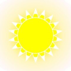 Abstract illustration of the sun. Schematic representation of the sun. Sun Icon.