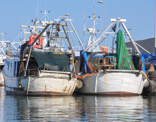 two boats moored