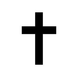 Christian cross icon symbol.