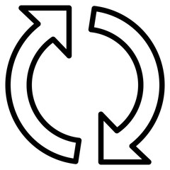 exchange outline style icon