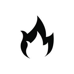 fire icon vector. smoldering fire symbol, firefighter
