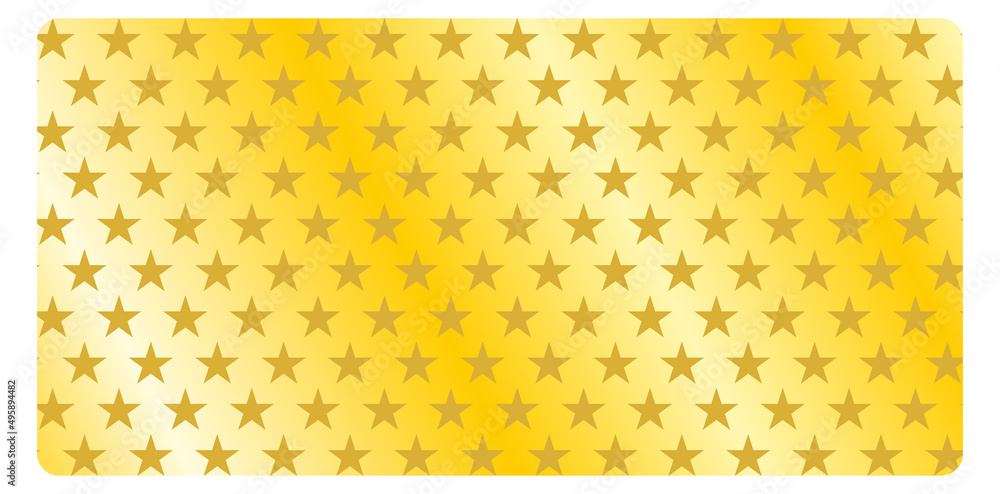 Poster golden stars pattern. metallic gradient rectangle shape