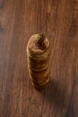Fresh almonds in the wooden bowl, Organic almonds, almonds border white background, Almond nuts on a dark wooden background. Healthy snacks. Top view. Free space for text.