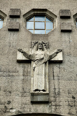 jesus on the cross , image taken in stettin szczecin west poland, europe