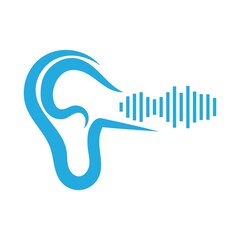 Hearing care Logo Template icon vector design