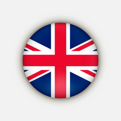Country United Kingdom. United Kingdom flag. Vector illustration.
