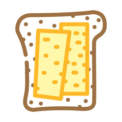 butter cheese color icon vector. butter cheese sign. isolated symbol illustration