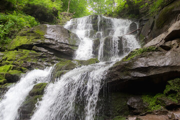 Fototapeta na wymiar waterfall in the mountains..