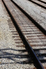 Naklejka premium railway tracks in the countryside