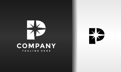 letter P glitter logo