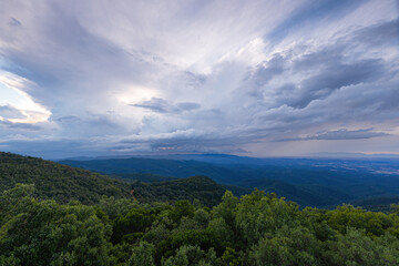 Dramatic sky over the mountain landscape from Spain
