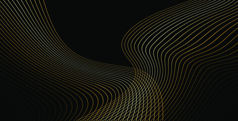 Abstract gold luxurious wave line background - simple texture for your design. gradient background. Modern decoration for websites, posters, banners, EPS10 vector