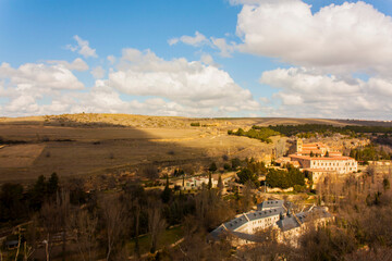 Fototapeta na wymiar Vista general de Segovia, Castilla y León, España. 