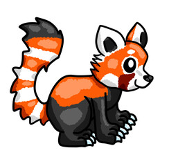 Obraz premium Stylized Cute Red Panda