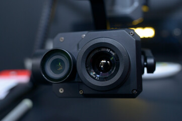 Fototapeta na wymiar Dual lens camera designed for a Pro drones