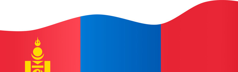 Mongolia flag wave  isolated  on png or transparent background,Symbol Mongolia,template for banner,card,advertising ,promote,and business matching country poster, vector illustration