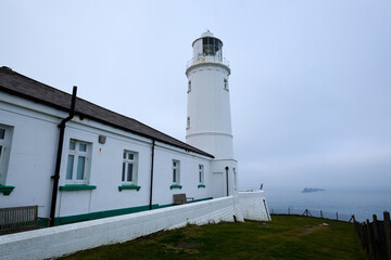 Fototapeta na wymiar Trevose Head Lighthouse Cornwall England UK